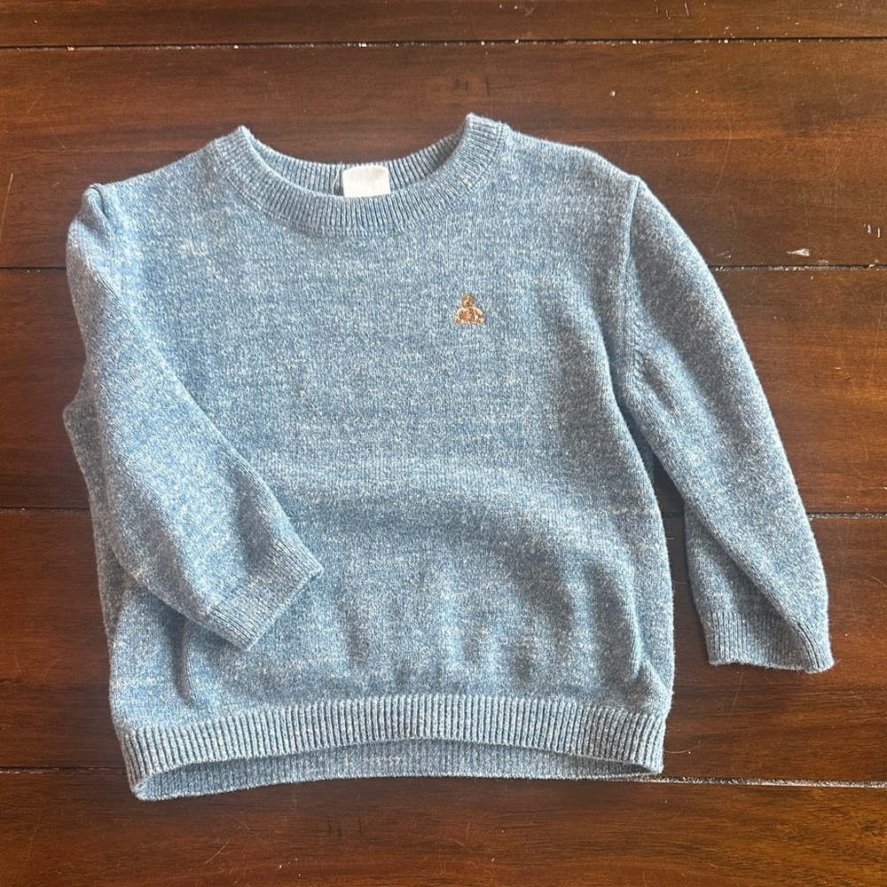 Gap 18-24 Blue Knit Sweater with Logo